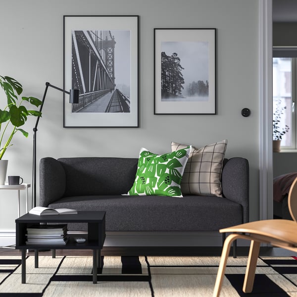 LILLEHEM 2-seat modular sofa, Gunnared/dark grey metal