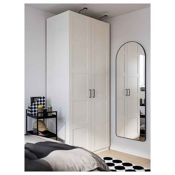 LINDBYN Mirror, black, 60x170 cm