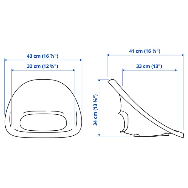 LOBERGET Seat shell for junior chair, white