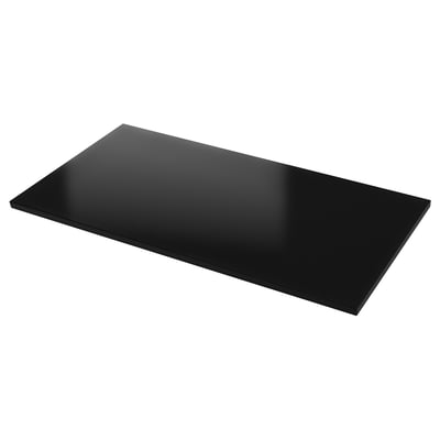 LOCKEBO Custom made worktop, black/glass composite, 1 m²x4.0 cm