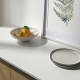 LOCKEBO Custom made worktop, off-white grey/concrete effect glass composite, 1 m²x2.0 cm