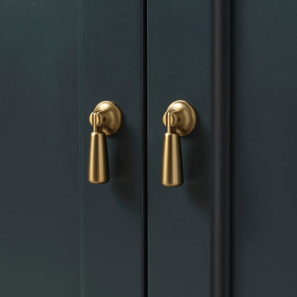 LOMMARP Cabinet, dark blue-green, 102x101 cm