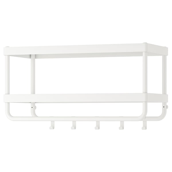 MACKAPÄR Hat and coat rack, white, 78 cm
