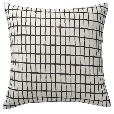MÄSTERROT Cushion cover, white/black, 50x50 cm
