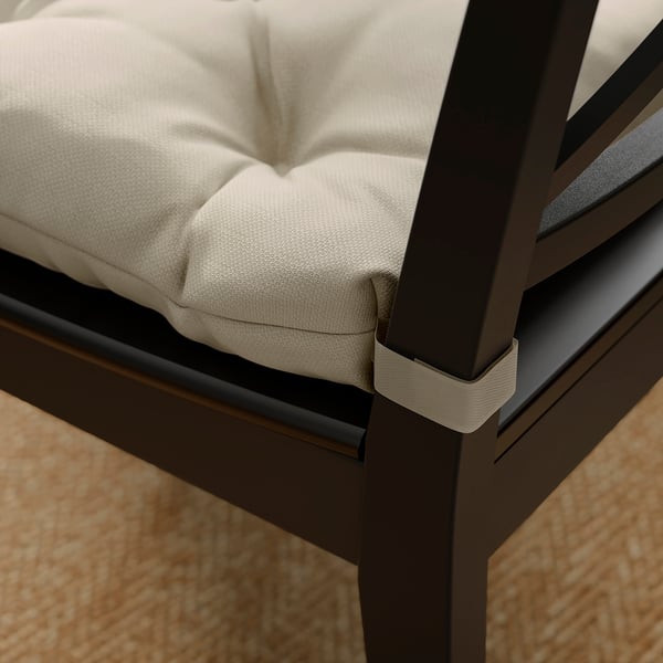 MALINDA Chair cushion, light beige, 40/35x38x7 cm