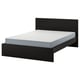 MALM Bed frame with mattress, black-brown/Vesteröy extra firm, Double