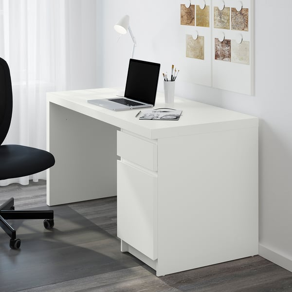 MALM Desk, white, 140x65 cm