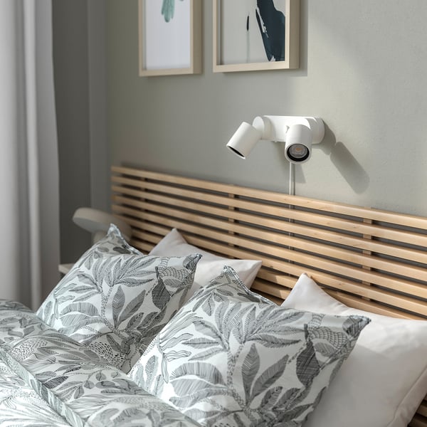 MANDAL Bed frame with headboard