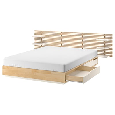 MANDAL Bed frame with headboard