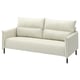 Beige MANNARP sofa, metal legs, recycled polyester cover.