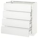 METOD Base cab 4 frnts/4 drawers, white Maximera/Voxtorp matt white, 80x37x80 cm