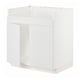METOD Base cab f HAVSEN double bowl sink, white/Stensund white, 80x60x80 cm