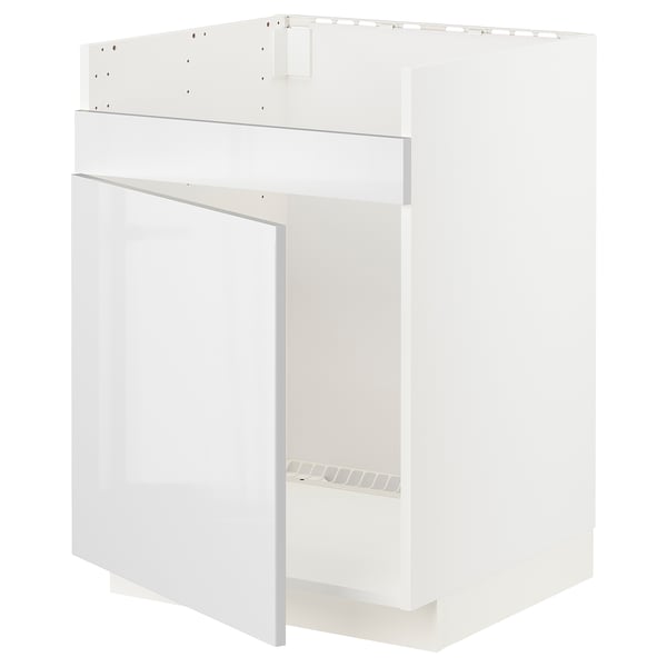METOD Base cab f HAVSEN single bowl sink, white/Ringhult white, 60x60x80 cm