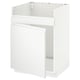 METOD Base cab f HAVSEN single bowl sink, white/Voxtorp matt white, 60x60x80 cm