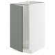 METOD Base cab f sink/waste sorting, white/Nickebo matt grey-green, 40x60x80 cm