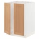METOD Base cabinet for sink + 2 doors, white/Vedhamn oak, 60x60x80 cm