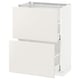METOD Base cabinet with 2 drawers, white Maximera/Veddinge white, 60x37x80 cm