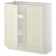 METOD Base cabinet with shelves/2 doors, white/Bodbyn off-white, 80x37x80 cm