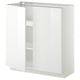 METOD Base cabinet with shelves/2 doors, white/Ringhult white, 80x37x80 cm