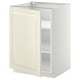 METOD Base cabinet with shelves, white/Bodbyn off-white, 60x60x80 cm