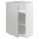 METOD Base cabinet with shelves, white/Havstorp light grey, 60x37x80 cm
