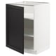 METOD Base cabinet with shelves, white/Lerhyttan black stained, 60x60x80 cm