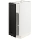 METOD Base cabinet with shelves, white/Lerhyttan black stained, 30x60x80 cm