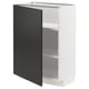METOD Base cabinet with shelves, white/Nickebo matt anthracite, 60x37x80 cm