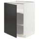 METOD Base cabinet with shelves, white/Nickebo matt anthracite, 60x60x80 cm