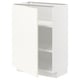 METOD Base cabinet with shelves, white/Vallstena white, 60x37x80 cm