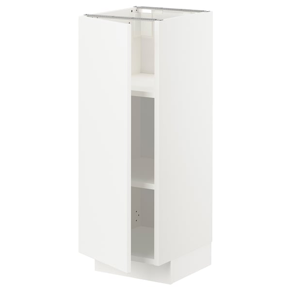METOD Base cabinet with shelves, white/Veddinge white, 30x37x80 cm