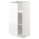 METOD Base cabinet with shelves, white/Voxtorp high-gloss/white, 40x37x80 cm