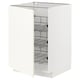 METOD Base cabinet with wire baskets, white/Vallstena white, 60x60x80 cm