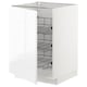 METOD Base cabinet with wire baskets, white/Voxtorp high-gloss/white, 60x60x80 cm