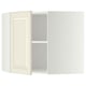 METOD Corner wall cabinet with shelves, white/Bodbyn off-white, 68x37x60 cm