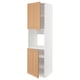 METOD High cab f oven w 2 doors/shelves, white/Vedhamn oak, 60x60x220 cm