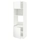 METOD High cabinet f built-in appliances, white/Voxtorp matt white, 60x60x200 cm