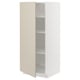 METOD High cabinet with shelves, white/Havstorp beige, 60x60x140 cm