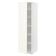 METOD High cabinet with shelves, white/Vallstena white, 60x60x200 cm