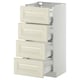 METOD / MAXIMERA Base cab 4 frnts/4 drawers, white/Bodbyn off-white, 40x37x80 cm