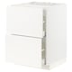 METOD / MAXIMERA Base cab f hob/2 fronts/2 drawers, white/Veddinge white, 60x60x80 cm