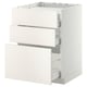 METOD / MAXIMERA Base cab f hob/3 fronts/3 drawers, white/Veddinge white, 60x60x80 cm