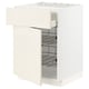 METOD / MAXIMERA Base cab f hob/drawer/2 wire bskts, white/Bodbyn off-white, 60x60x80 cm
