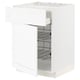 METOD / MAXIMERA Base cab f hob/drawer/2 wire bskts, white Enköping/white wood effect, 60x60x80 cm