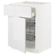 METOD / MAXIMERA Base cab f hob/drawer/2 wire bskts, white/Ringhult white, 60x60x80 cm