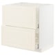 METOD / MAXIMERA Base cab f sink+2 fronts/2 drawers, white/Bodbyn off-white, 80x60x80 cm