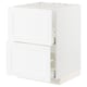 METOD / MAXIMERA Base cab f sink+2 fronts/2 drawers, white Enköping/white wood effect, 60x60x80 cm