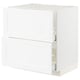 METOD / MAXIMERA Base cab f sink+2 fronts/2 drawers, white Enköping/white wood effect, 80x60x80 cm