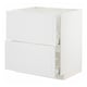 METOD / MAXIMERA Base cab f sink+2 fronts/2 drawers, white/Stensund white, 80x60x80 cm
