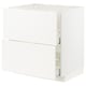 METOD / MAXIMERA Base cab f sink+2 fronts/2 drawers, white/Veddinge white, 80x60x80 cm